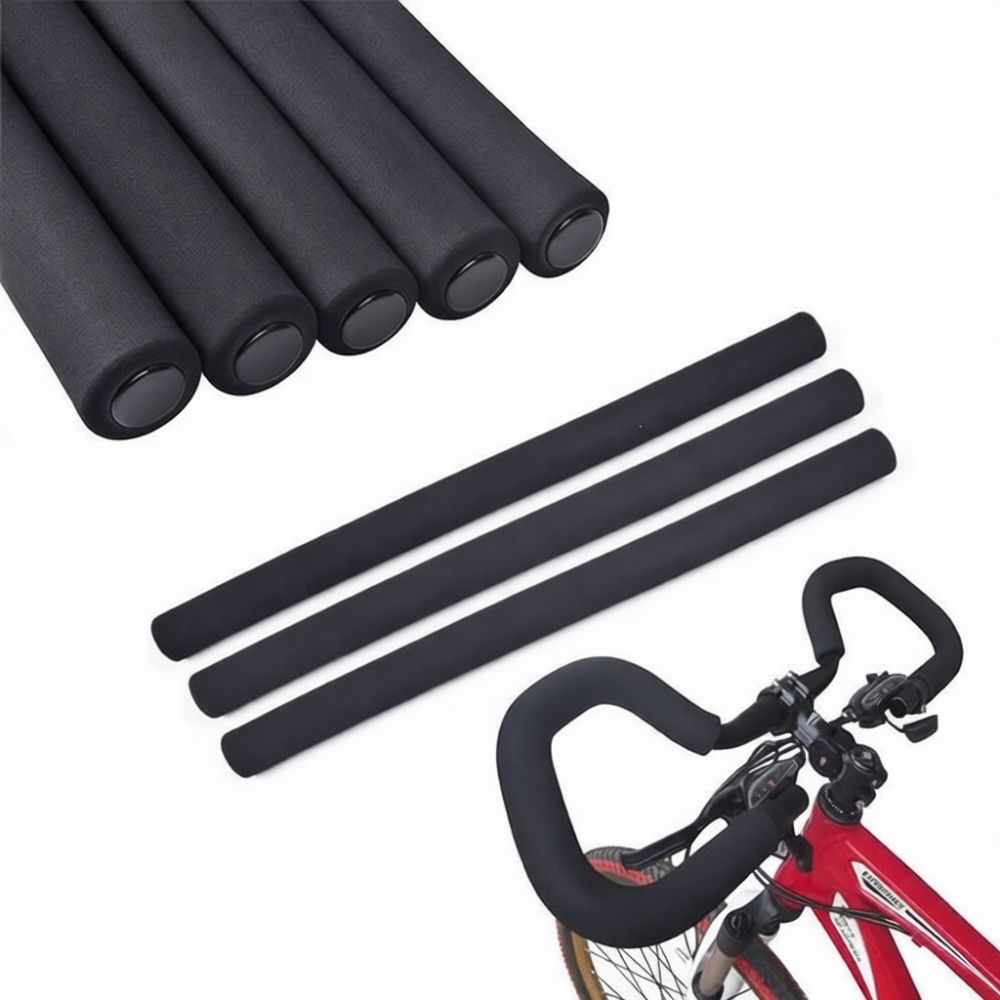 Cycling Gear And Equipment - 耐久性に優れたフォーム製のバタフライ型ハンドルグリップ。マウンテンバイク、ツーリング、サイクリング用。衝撃吸収性に優れ、手に優しいソフトなグリップ。