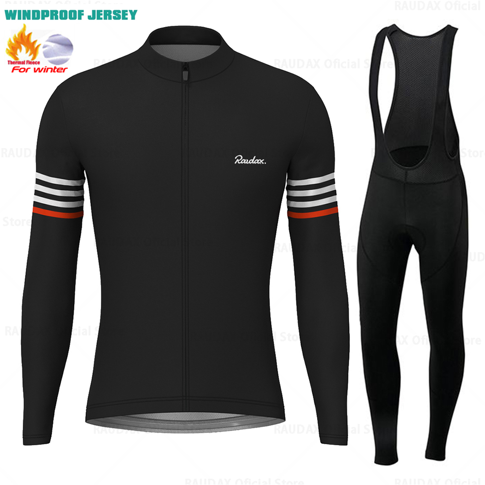 Raudax-冬用の長袖フリースジャージ,暖かくて暖かいサイ - Cycling Gear Brands のレビューと価格