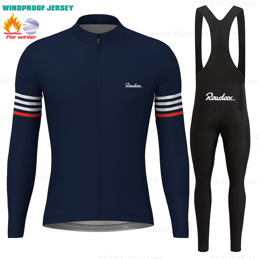 Raudax-冬用の長袖フリースジャージ,暖かくて暖かいサイ - Cycling Gear Brands のレビューと価格