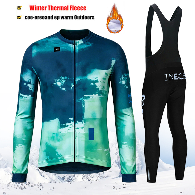 2027 INEOS プロチーム - メンズ用サーマルフリー - Cycling Gear Jersey のレビューと価格