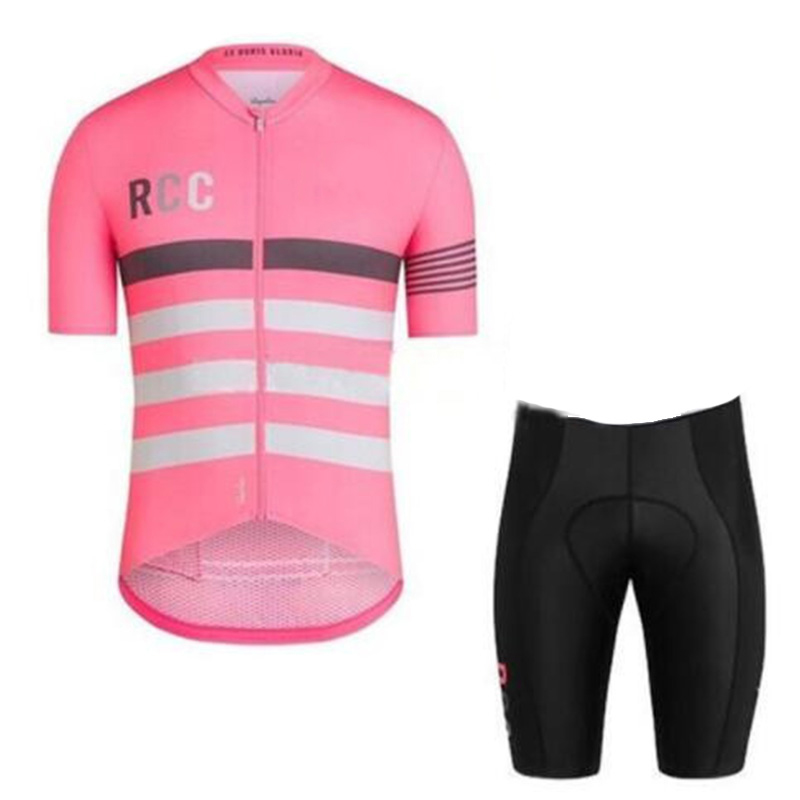 ピンク RCC サイクリングジャージセット半袖男性用バイクス - Cycling Gear Brands のレビューと価格